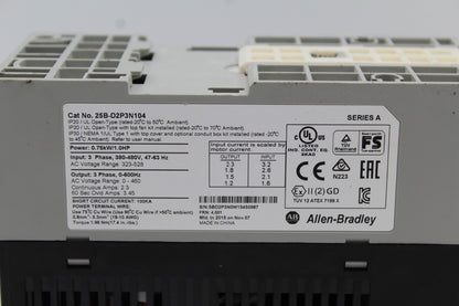 Allen-Bradley 25B-D2P3N104 PowerFlex 525 Drive