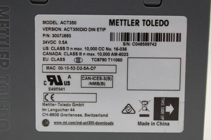 Mettler Toledo ACT350 Weighing Controller