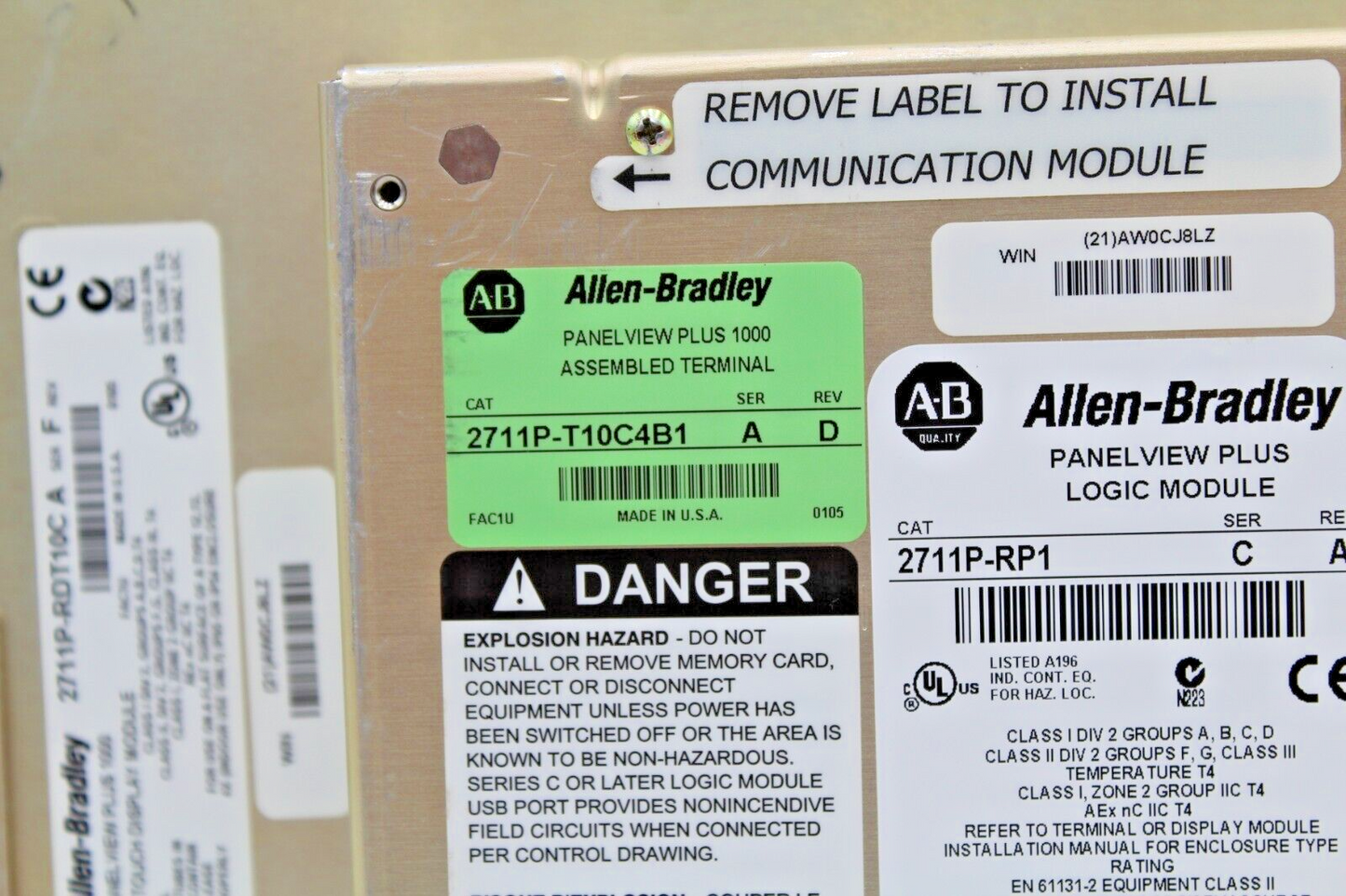 Allen-Bradley 2711P-T10C4B1 PanelView Plus 1000 Touch Panel
