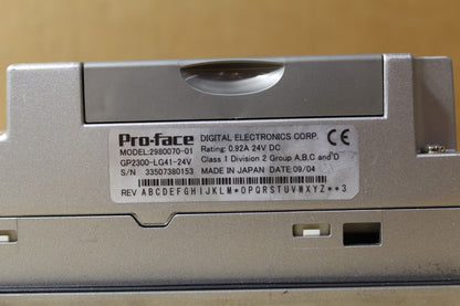 Pro-Face GP2300-LG41-24V Touch Panel (Needs New Screen but Still Operational)