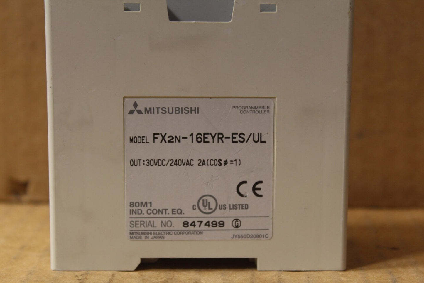 Mitsubishi FX2N-16EYR-ES/UL Programmable Controller (No Front Cover)