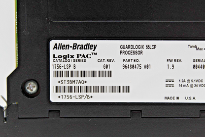 Allen-Bradley 1756-LSP Ser B GuardLogix 55LSP Processor