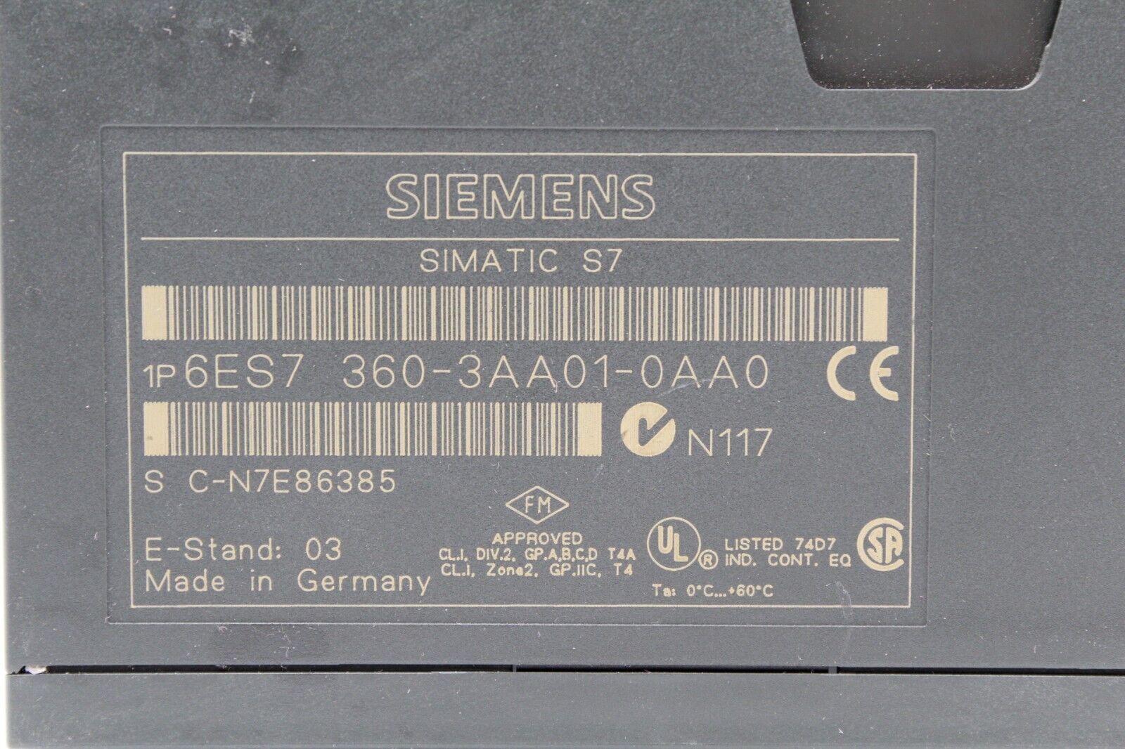 Siemens 6ES7360-3AA01-0AA0 Interface Module
