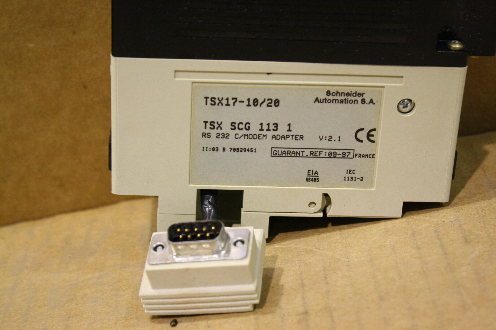 SCHNEIDER TELEMECANIQUE TSXSCG1131 RS232 COMMUNICATION MODULE W/ MODEM ADAPTER