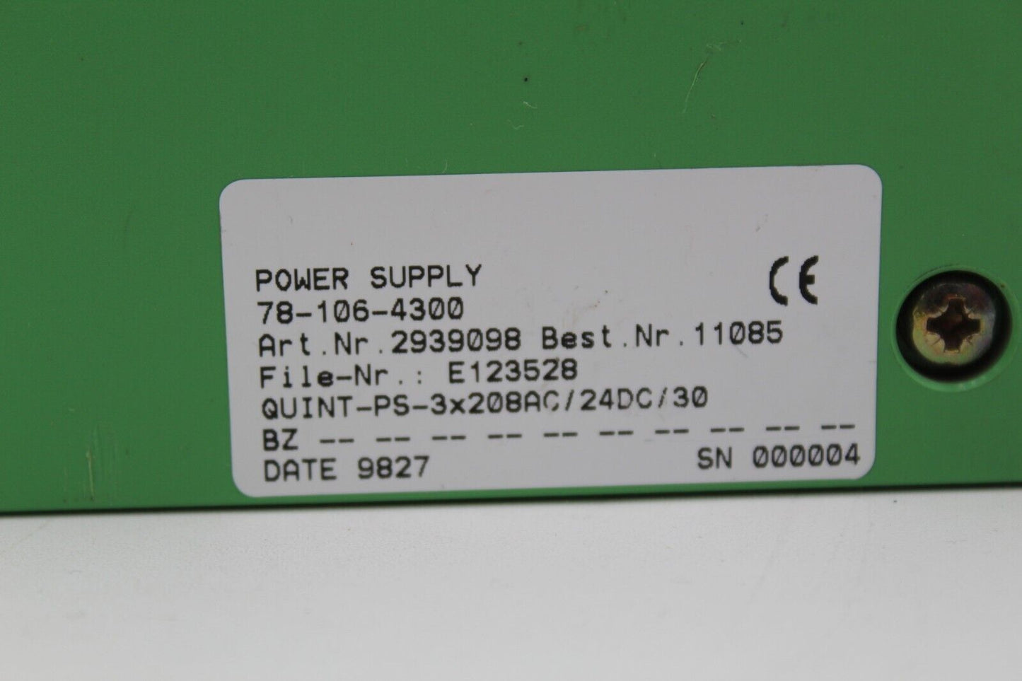 Phoenix Contact 78-106-4300 2939098 Power Supply