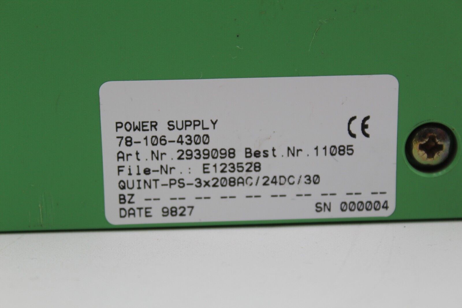 Phoenix Contact 78-106-4300 2939098 Power Supply