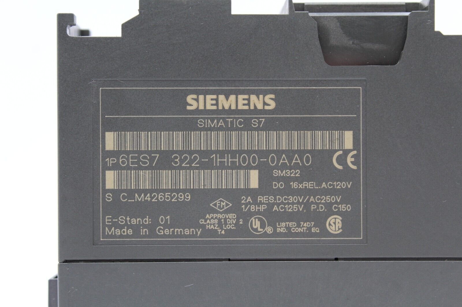 Siemens 6ES7 322-1HH00-0AA0 Output Module