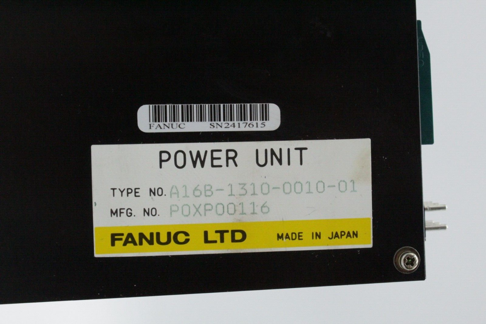 Fanuc A16B-1310-0010-01 Power Unit Module
