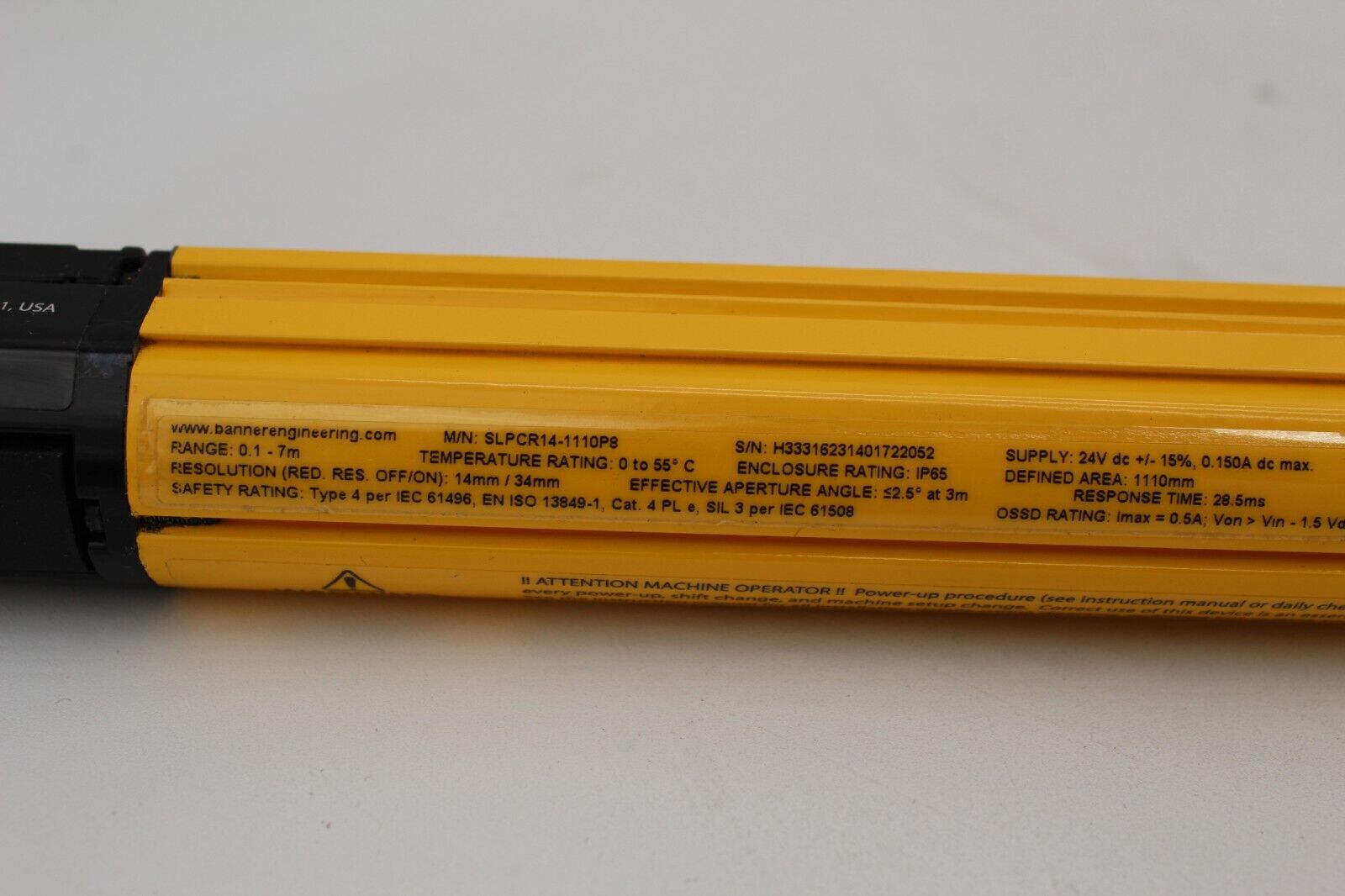 Banner SLPCR14-1110P8 EZ-Screen Low Profile Cascade Receiver