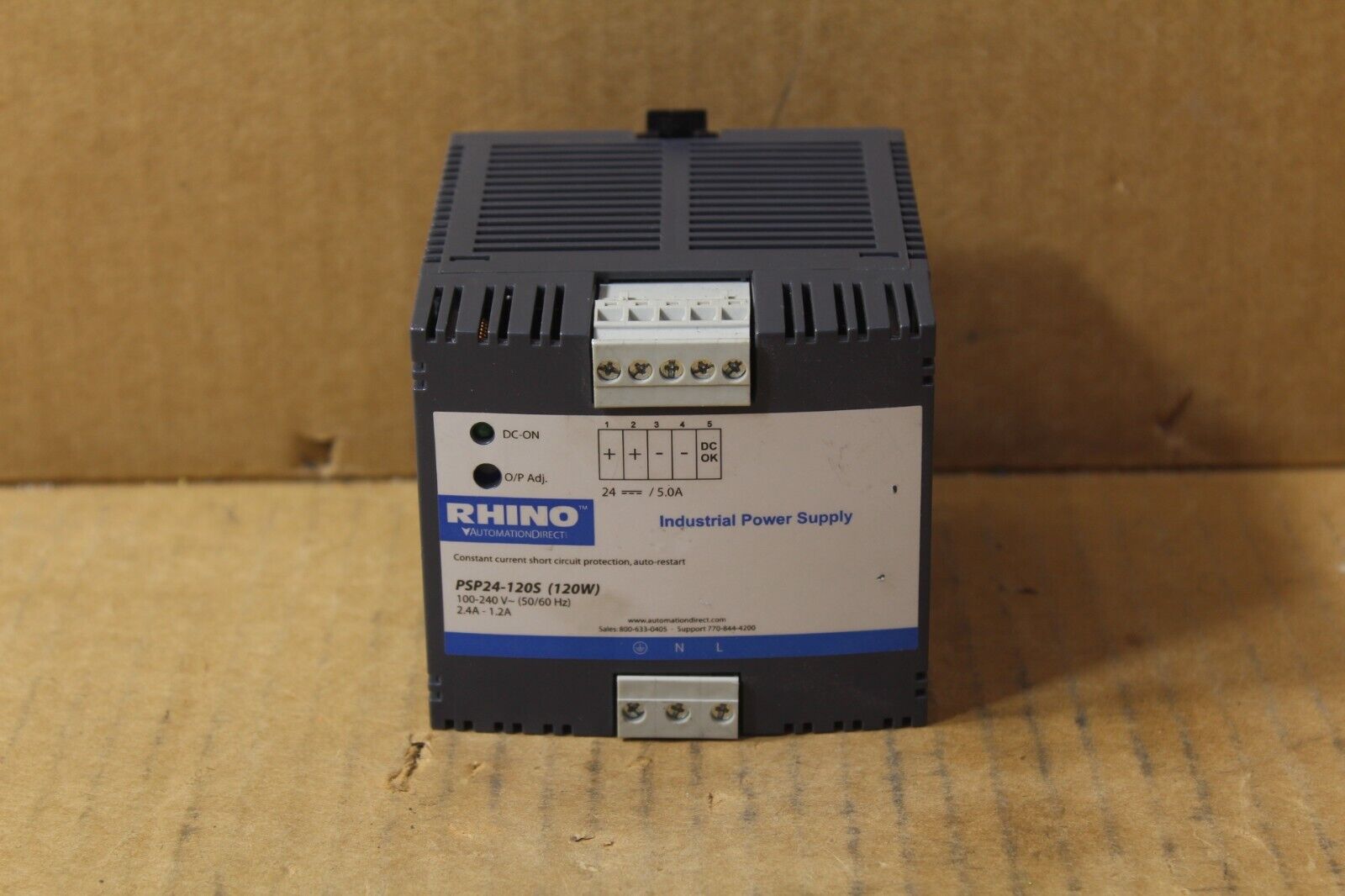 AutomationDirect RHINO PSP24-1205 Industrial Power Supply