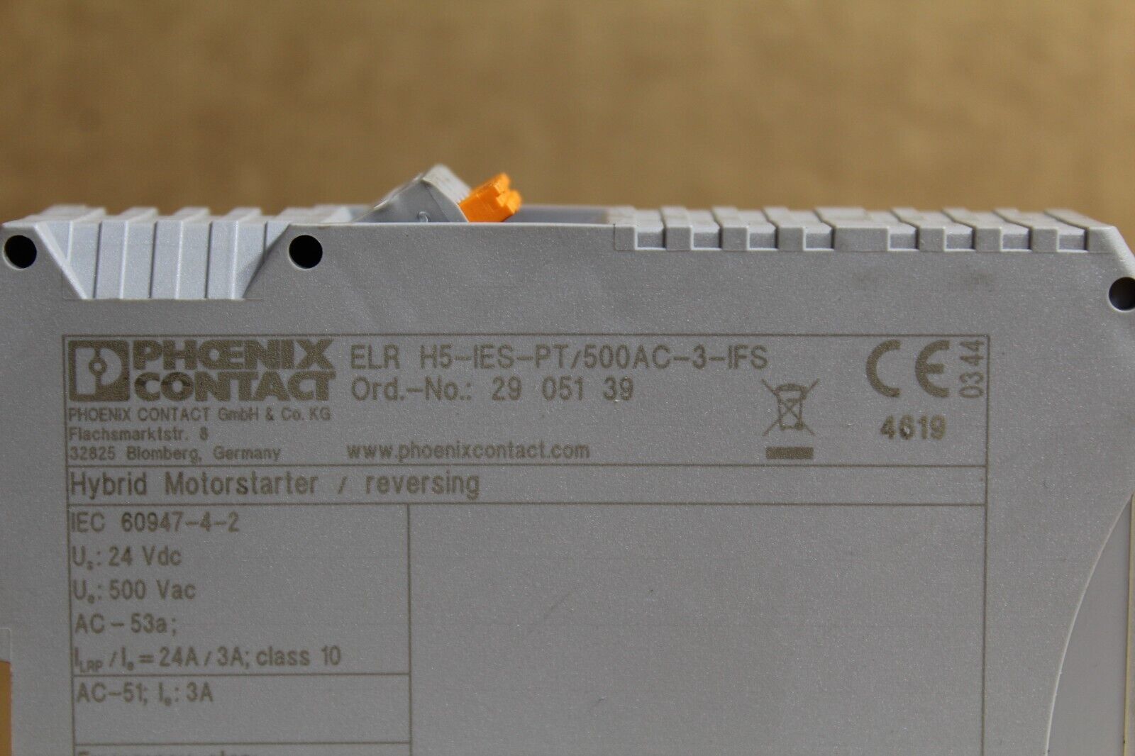 Phoenix Contact ELR H5-IES-PT/500AC-3-IFS Motor Starter