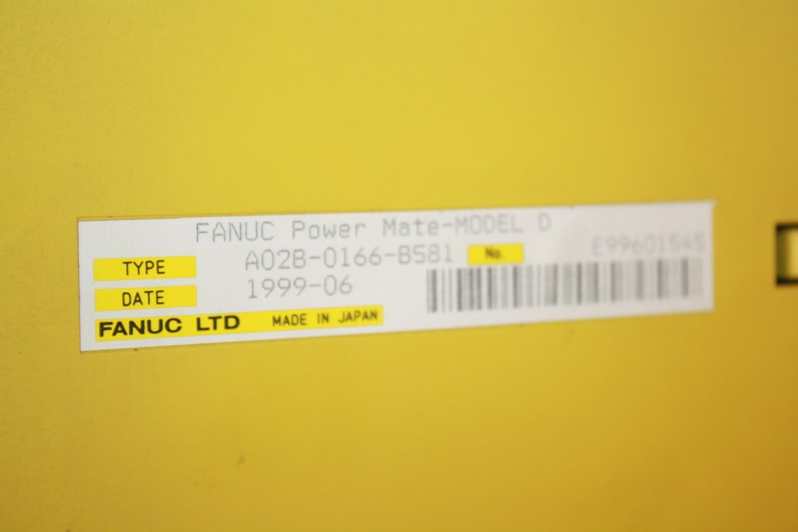 FANUC A02B-0166-B581 POWER MATE MODEL D