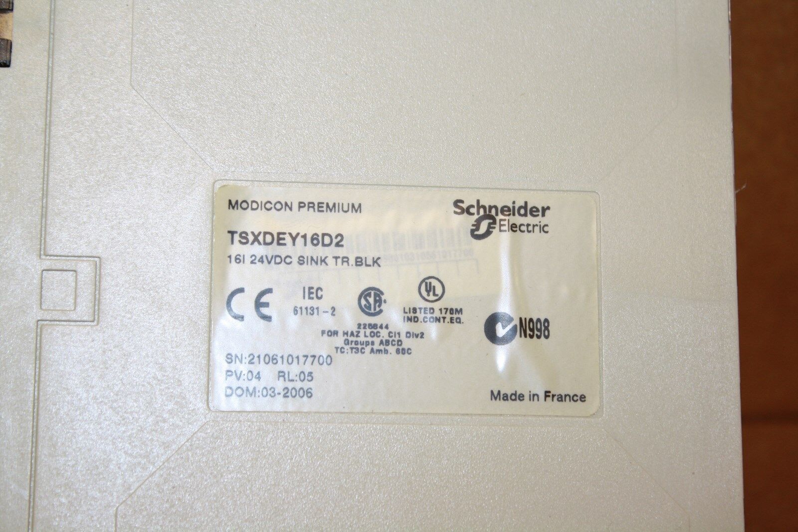 TELEMECANIQUE TSXDEY16D2 INPUT MODULE