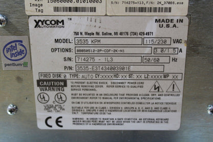 Xycom Automation 3535-E3T434003901E Operation Panel 3535 KPM