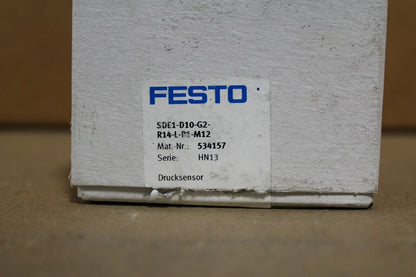 FESTO SDE1-D10-G2-R14-L-P1-M12 PRESSURE SENSOR