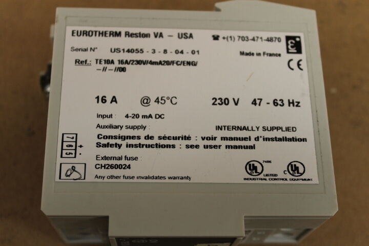 EUROTHERM TE10A 16A CONTACTOR