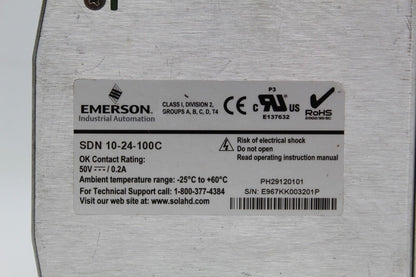 Emerson SOLA SDN 10-24-100C Power Supply