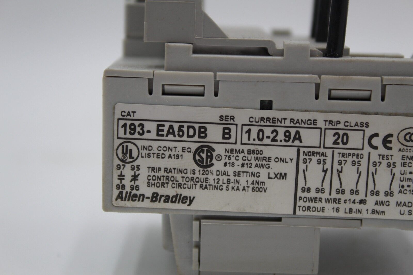 Allen-Bradley 193-EA5DB Overload Relay