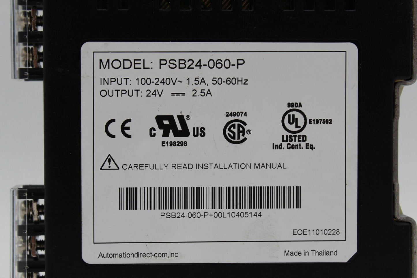Automation Direct RHINO PSB24-060-P Industrial Power Supply
