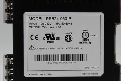 Automation Direct RHINO PSB24-060-P Industrial Power Supply