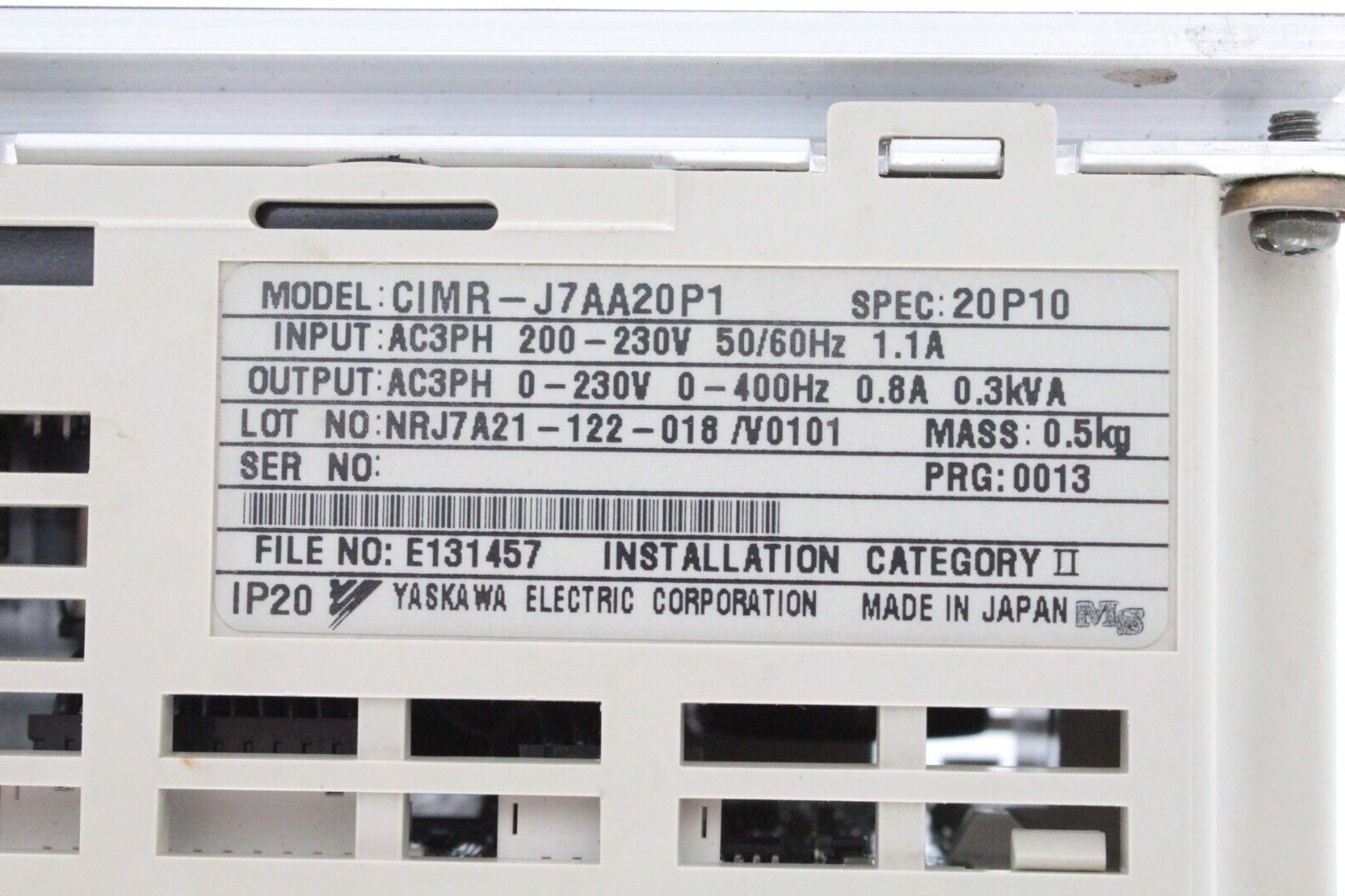 Yaskawa Electric CIMR-J7AA20P1 VS Mini J7 Inverter Drive