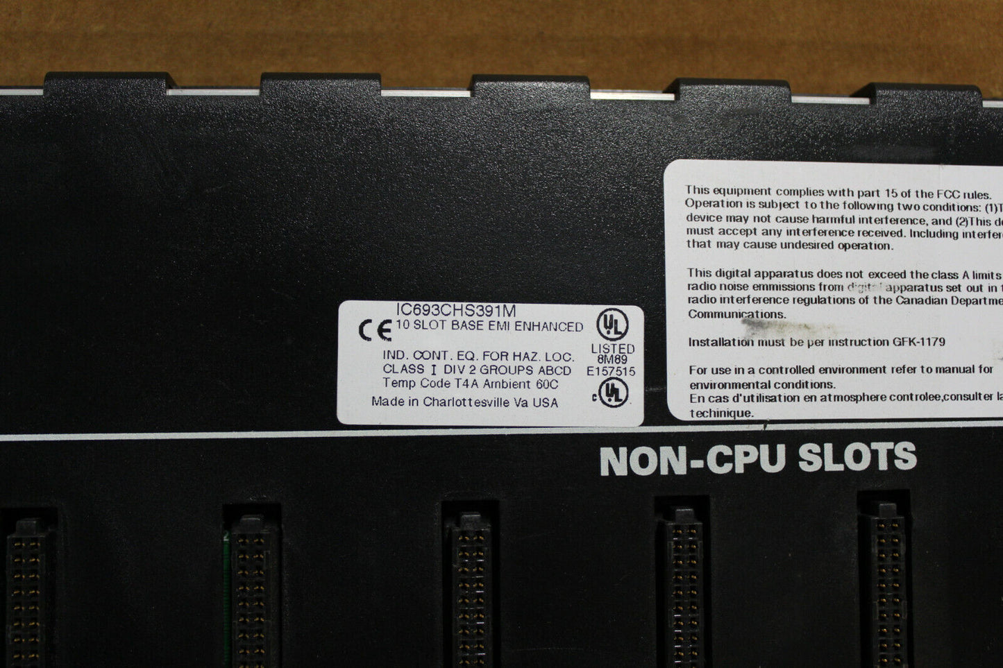 GE Fanuc IC693CHS391M 10 Slot Base EMI