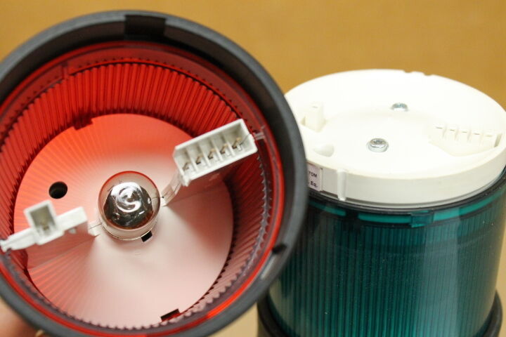 TELEMECANIQUE XVAL3C 3 STACK LIGHTS AND BASE WITH SPACERS  (RED/ORANGE/GREEN)