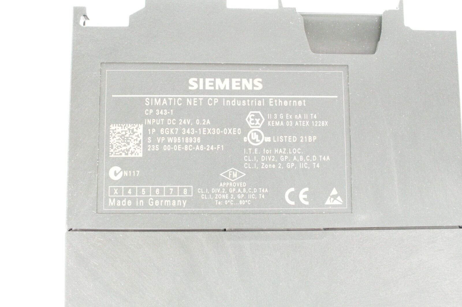 Siemens 6ES7 343-1EX30-0XE0 Simatic Net CP Industrial Ethernet Module