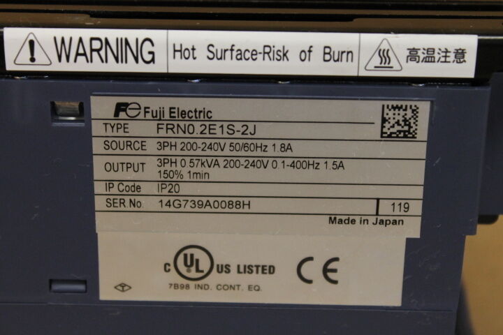 FUJI FRN0.2E1S-2J INVERTER DRIVE