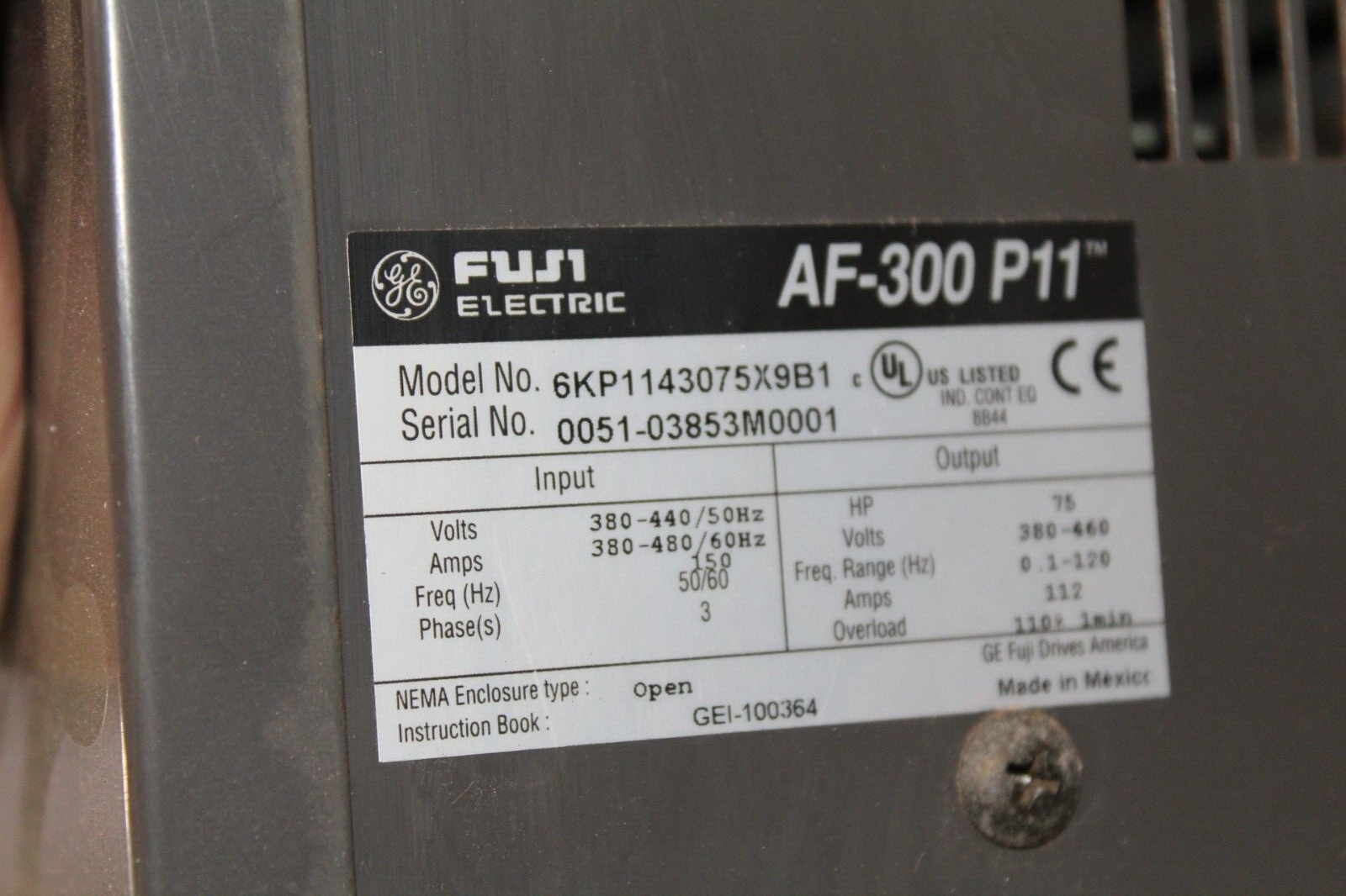 Fuji Electric AF-300 P11 6KP1143075X9B1 Drive