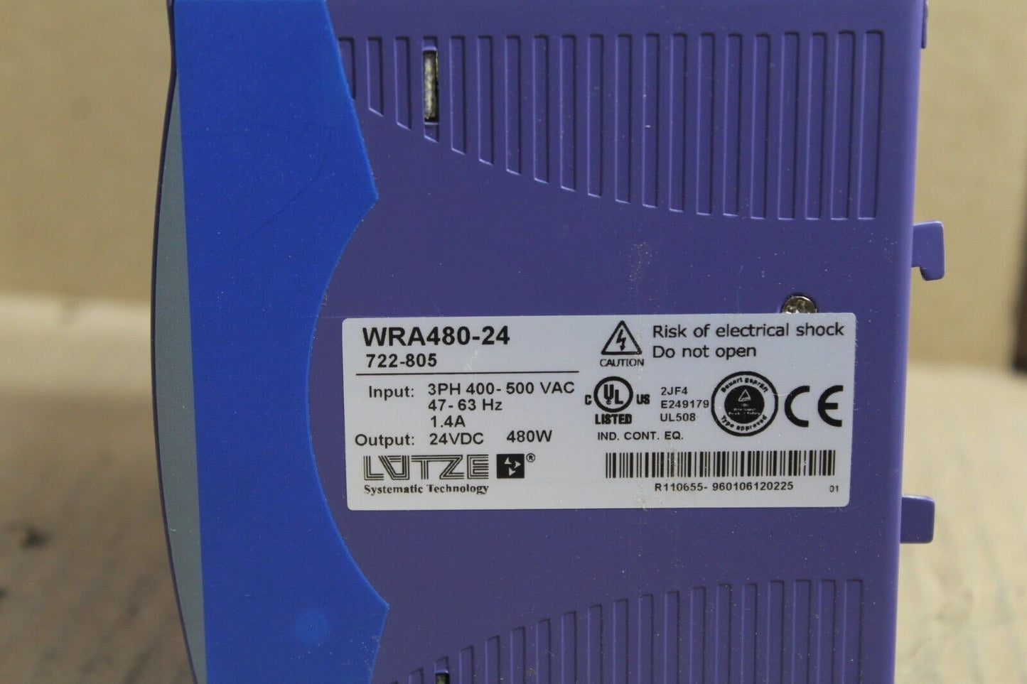 Lutze WRA480-24 Power Supply