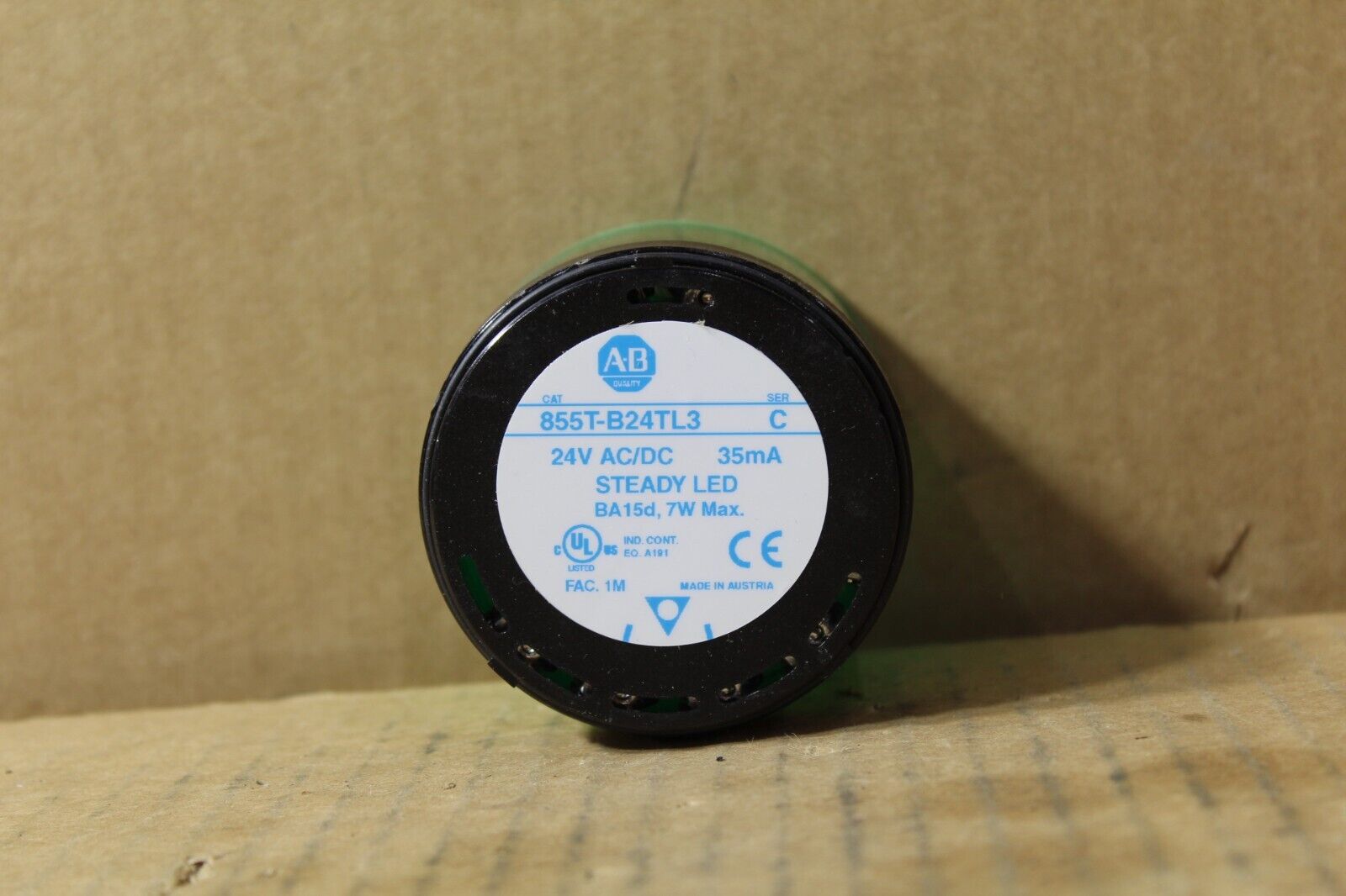 Allen-Bradley 855T-B24TL3 Green Stack Light w/ Lamp