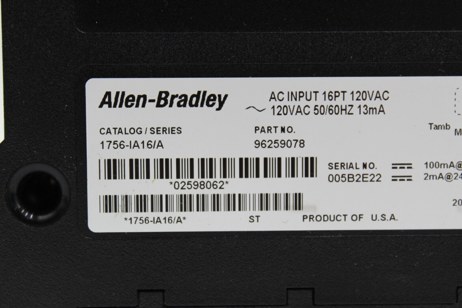 Allen-Bradley 1756-IA16 AC Input Module (No Cover)
