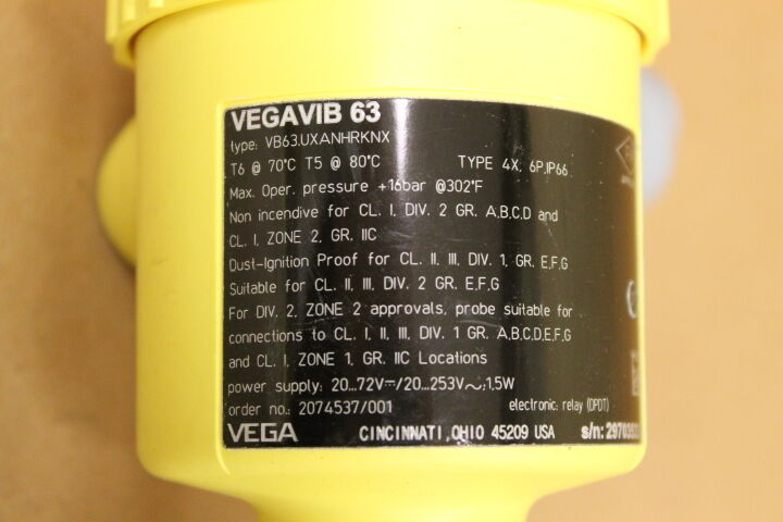 VEGA VB63.UXANHRKNX LEVEL SWITCH
