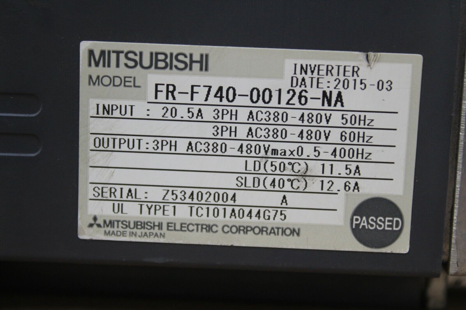 Mitsubishi FR-F740-00126-NA Drive
