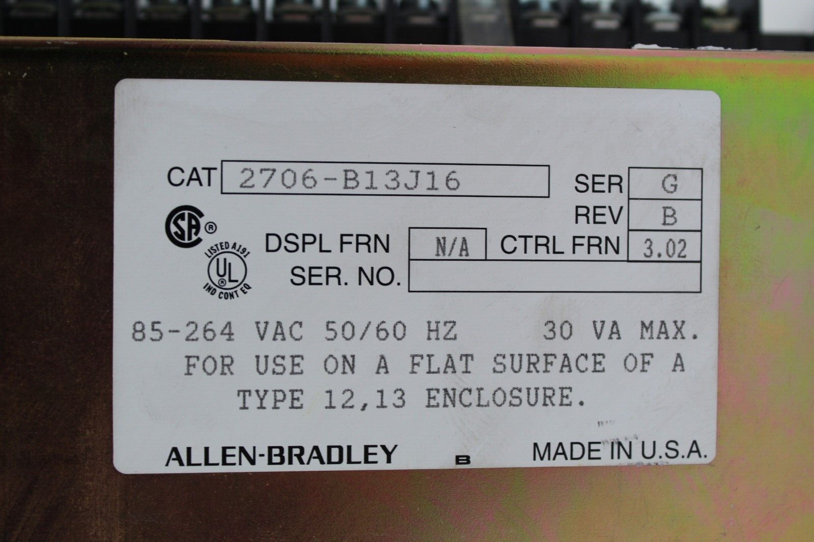 Allen-Bradley 2706-B13J16 Dataliner Message Display