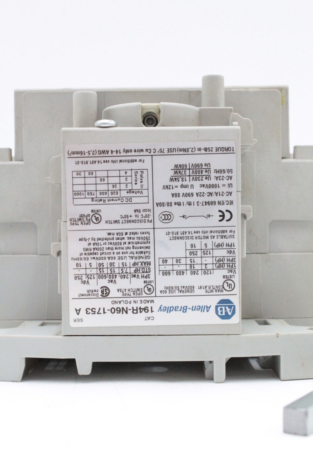 Allen-Bradley 194R-N60-1753 Disconnect Switch