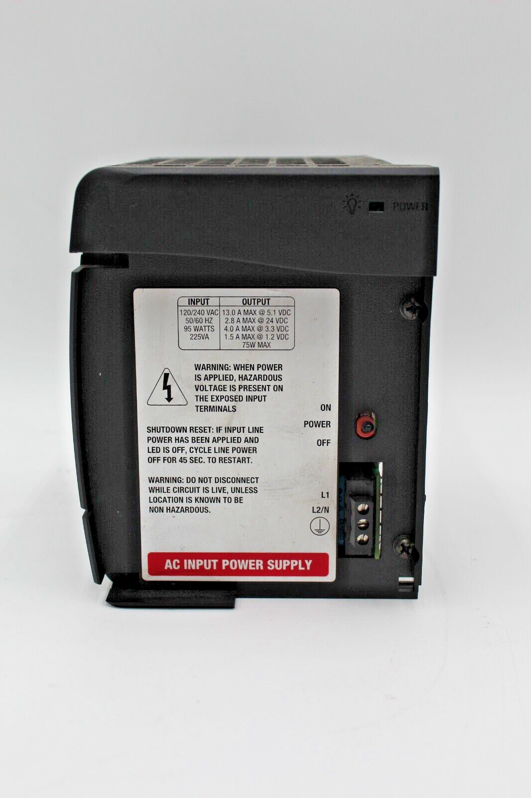 Allen-Bradley 1756-PA75/A ControlLogix AC Power Supply (No Door)