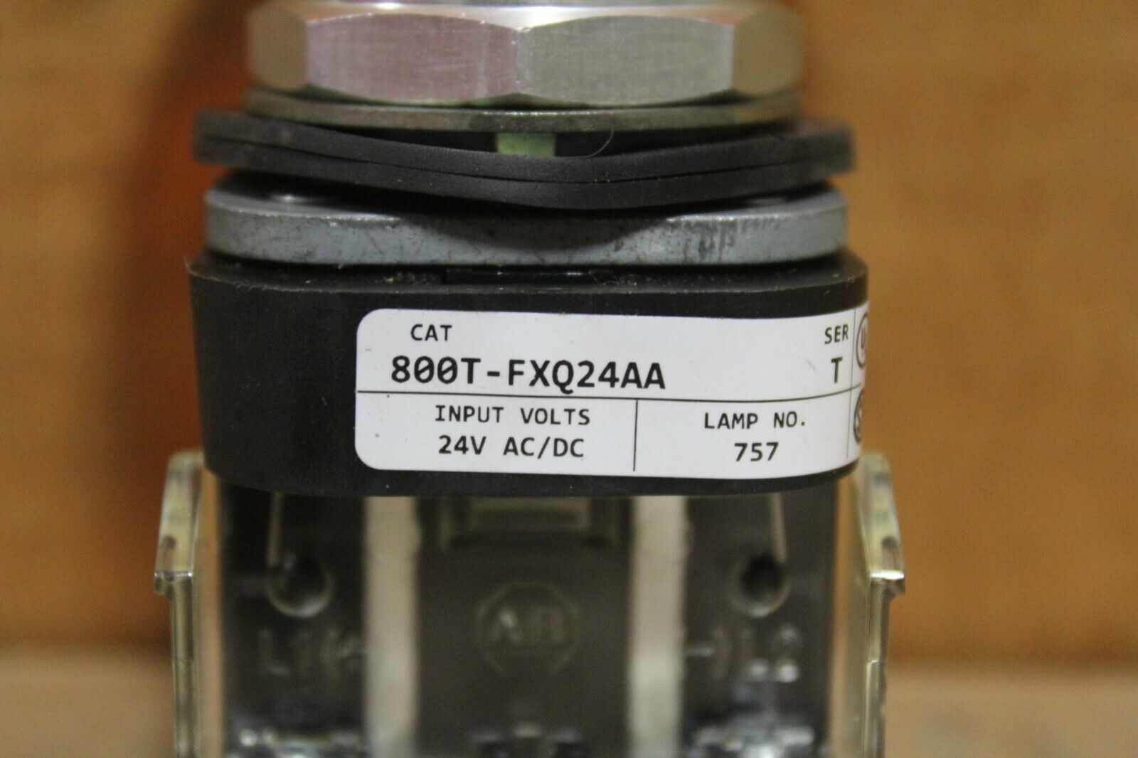 Allen Bradley 800T-FXQ24AA Amber Mushroom Pushbutton