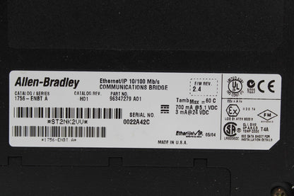 Allen-Bradley 1756-ENBT Communications Bridge (No Cover)