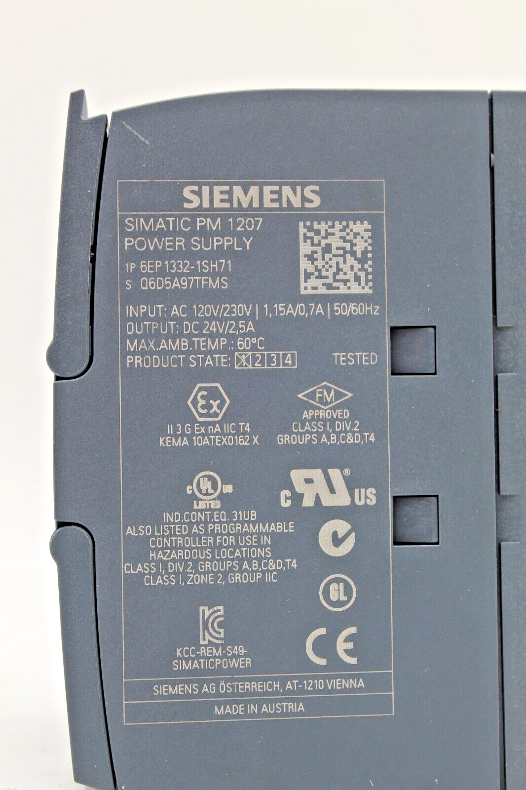 Siemens 6EP1332-1SH71 Simatic PM 1207 Power Supply
