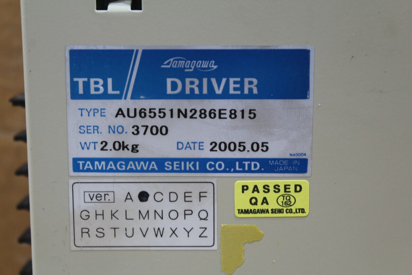 Tamagawa AU6551N286E815 Driver