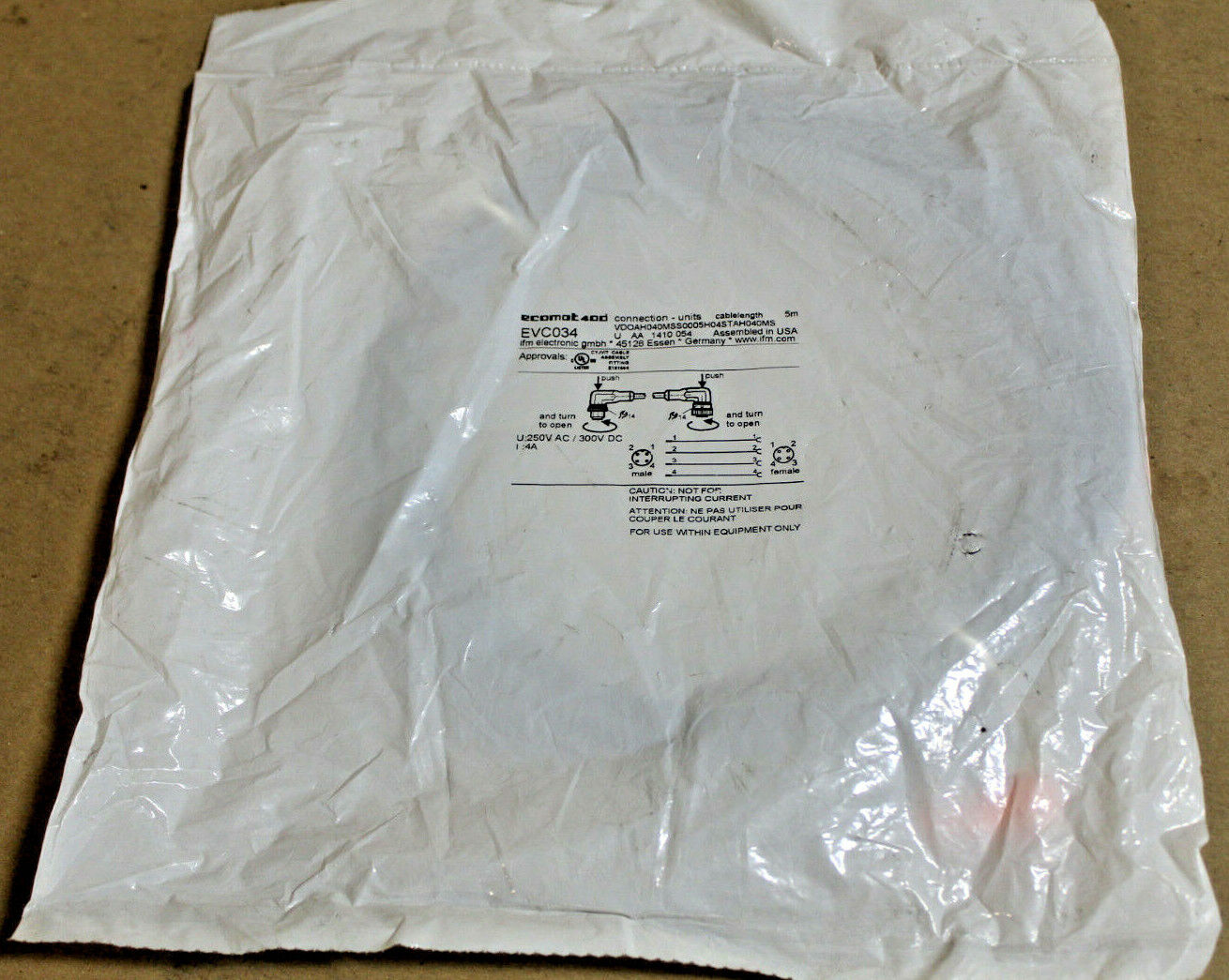 IFM Ecomot 400 EVC034 Cable