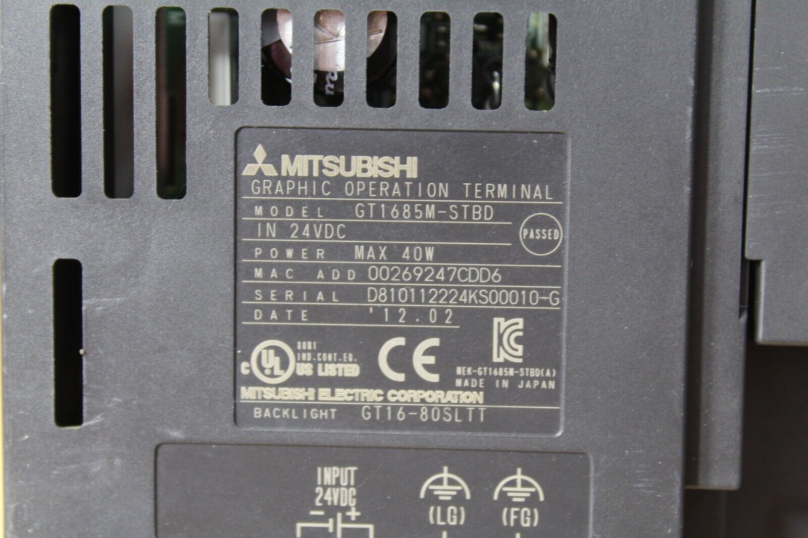 Mitsubishi GT1685M-STBD Graphic Operation Terminal