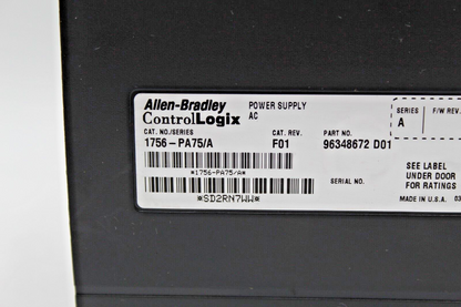 Allen-Bradley 1756-PA75/A ControlLogix AC Power Supply (No Door)