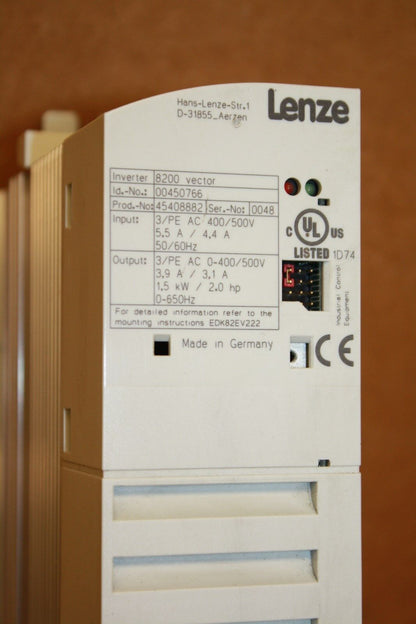 LENZE E82EV152K4B000XX1P22 DRIVE