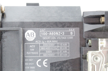 Allen-Bradley 100-A60NZ*3 24 Volt Contactor
