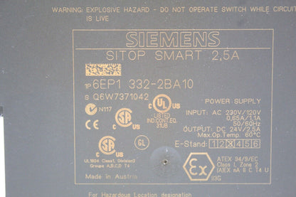 Siemens 6EP1 332-2BA10 Sitop Smart Power Supply
