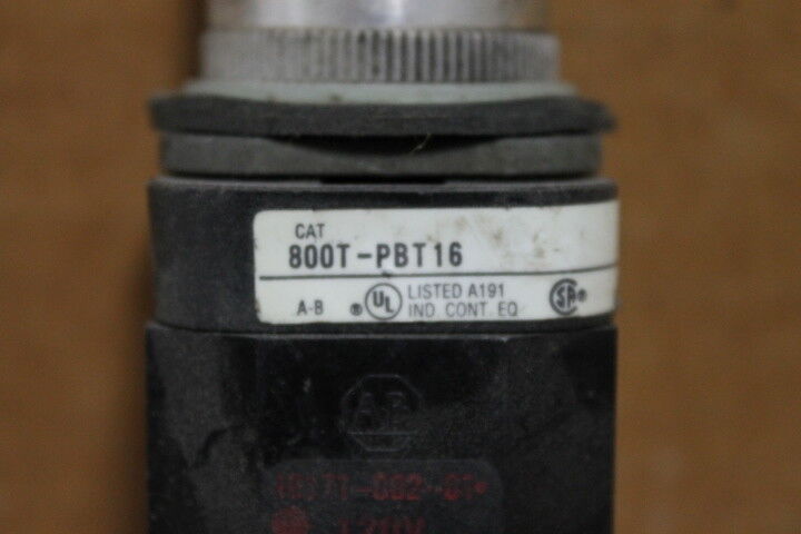 Allen-Bradley 800T-PBT16 Illuminated Push Button Green with 800T-N296 & Bezel