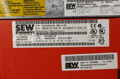 Sew EuroDrive MCV40A0030-5A3-4-00 MoviDrive (No Cover)